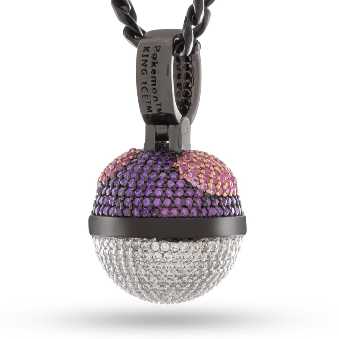King Ice | Pokémon - Master Ball Necklace in Black Gold / 1.1" by King Ice
