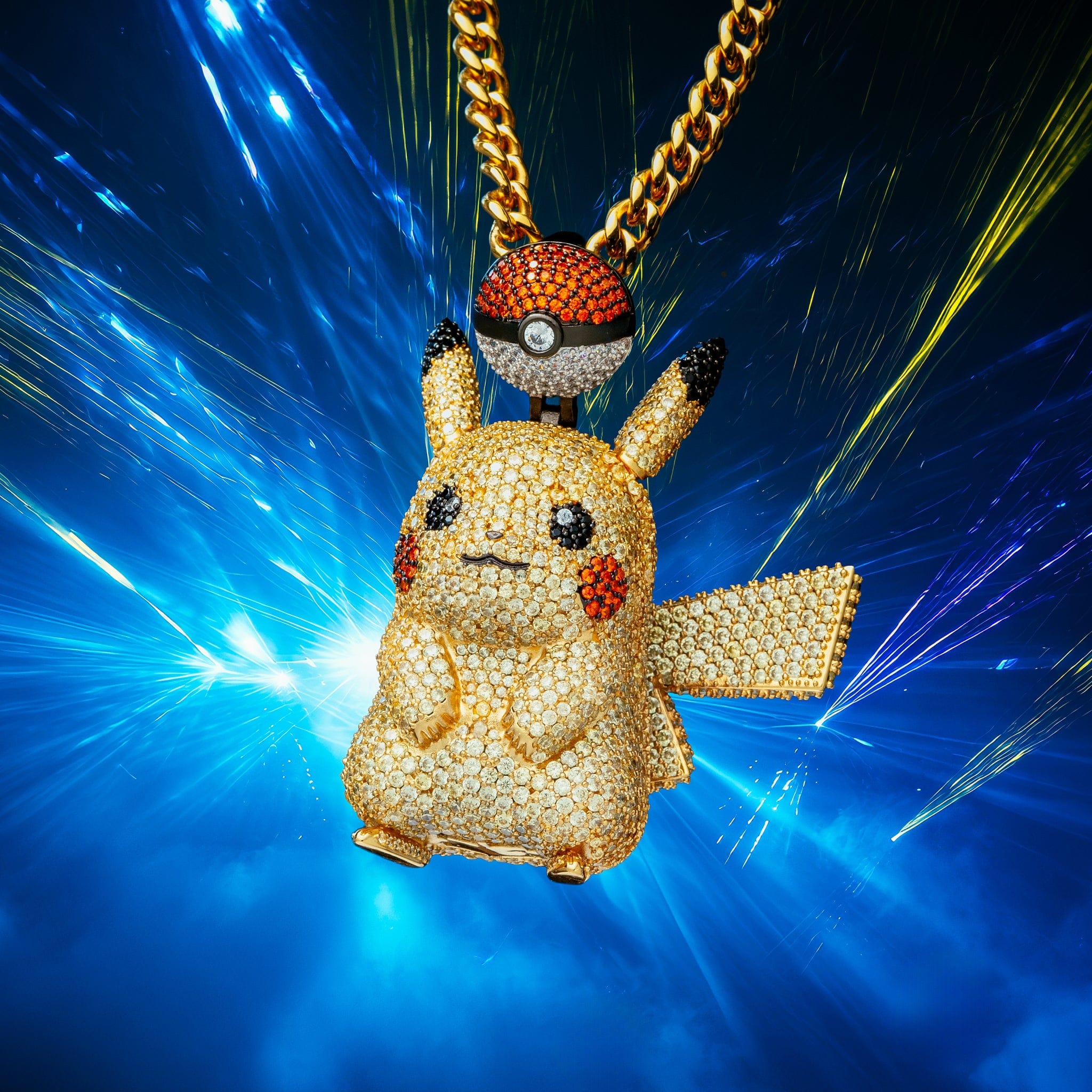 King Ice | Pokémon - Partner Pikachu Necklace in 2.3" by King Ice