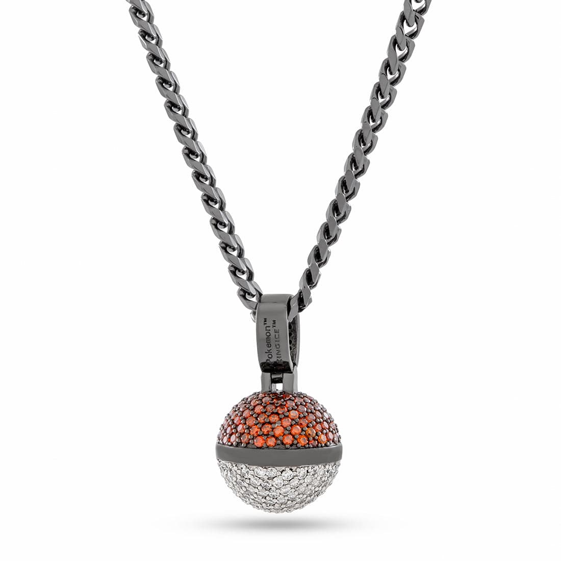 King Ice | Pokémon - Poké Ball Necklace in Black Gold / 1.1" by King Ice