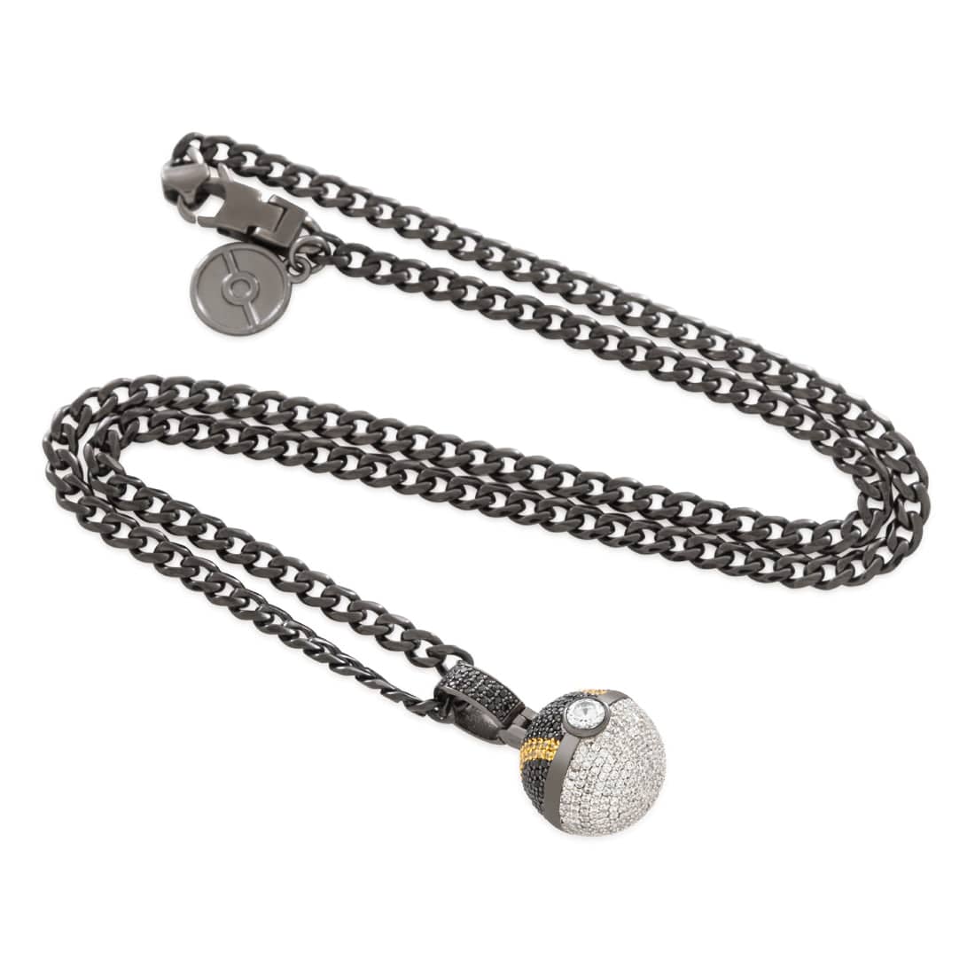 King Ice | Pokémon - Ultra Ball Necklace in Black Gold / 1.1" by King Ice