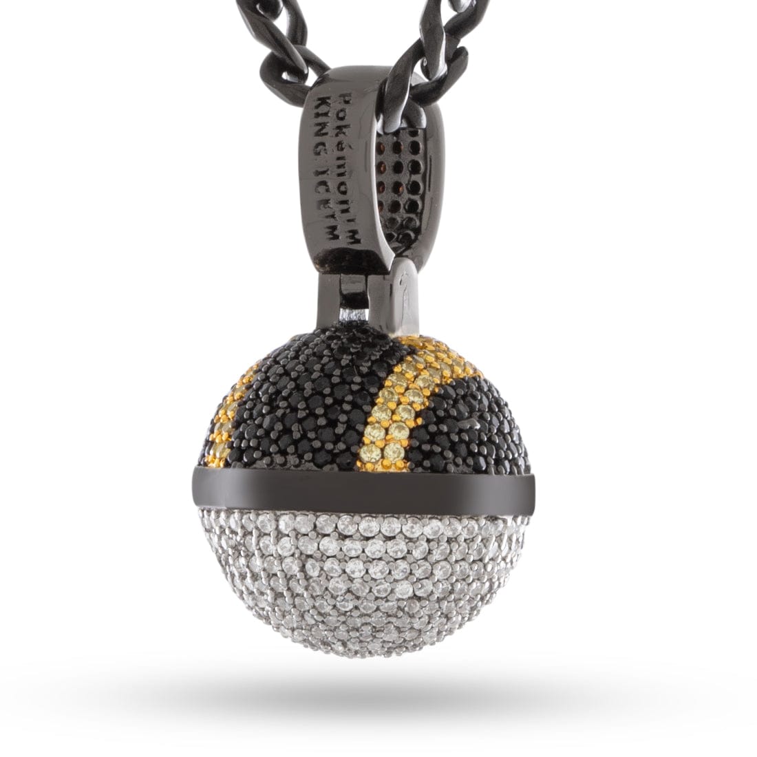 King Ice | Pokémon - Ultra Ball Necklace in Black Gold / 1.1" by King Ice