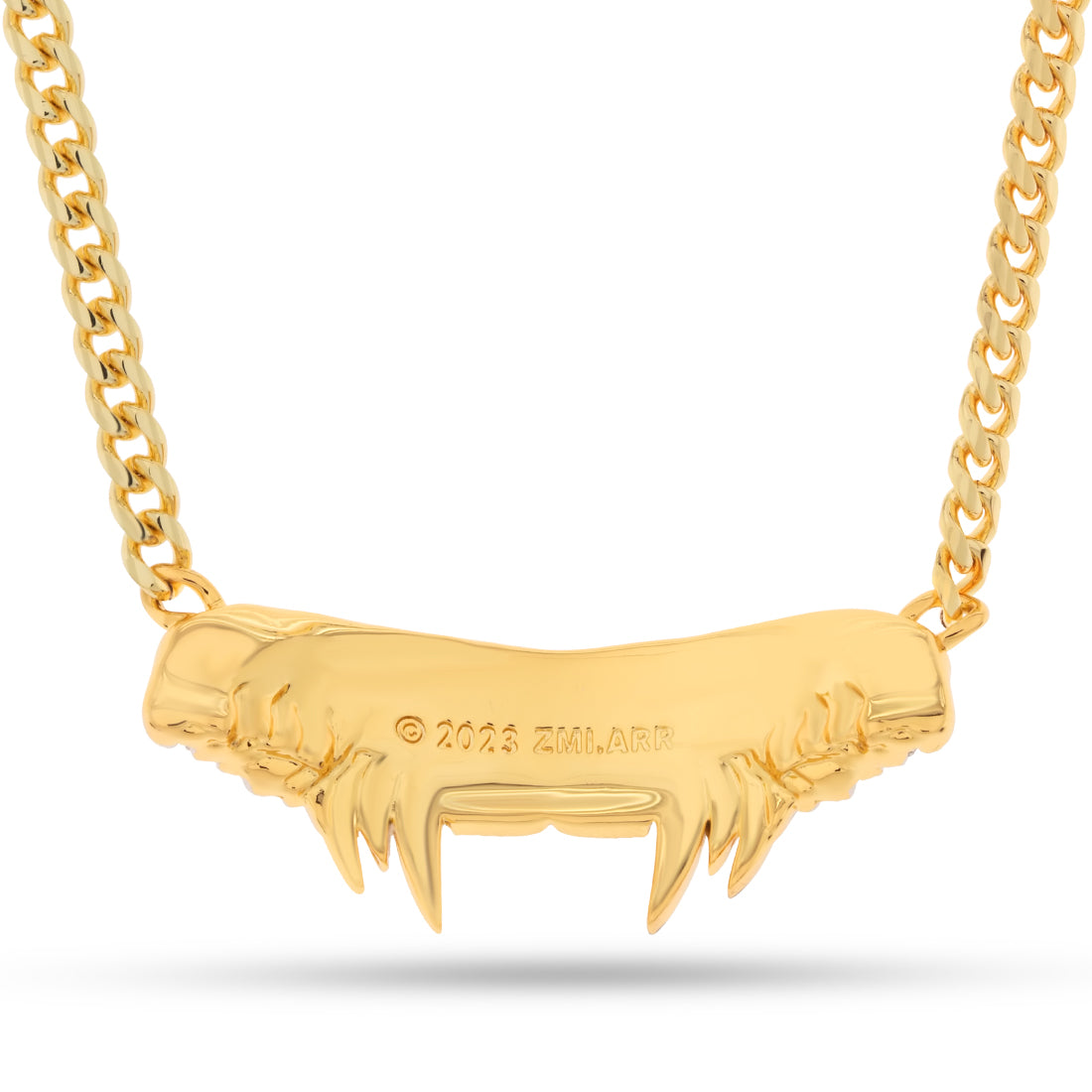 LE Vamp Fangs Necklace in 14K Gold / 1" by King Ice