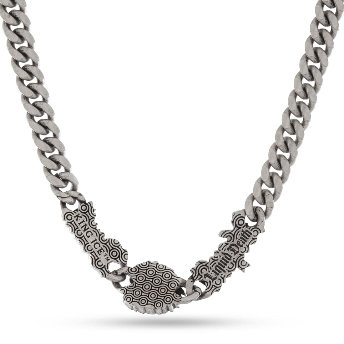 Liquid Death x King Ice - 8mm Skull Chain in White Gold / 20" by King Ice