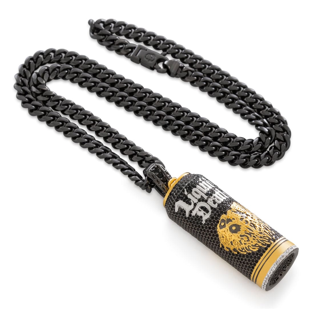Liquid Death x King Ice - Iced Sparkling Water Can Necklace in Black Gold / 2.6" by King Ice