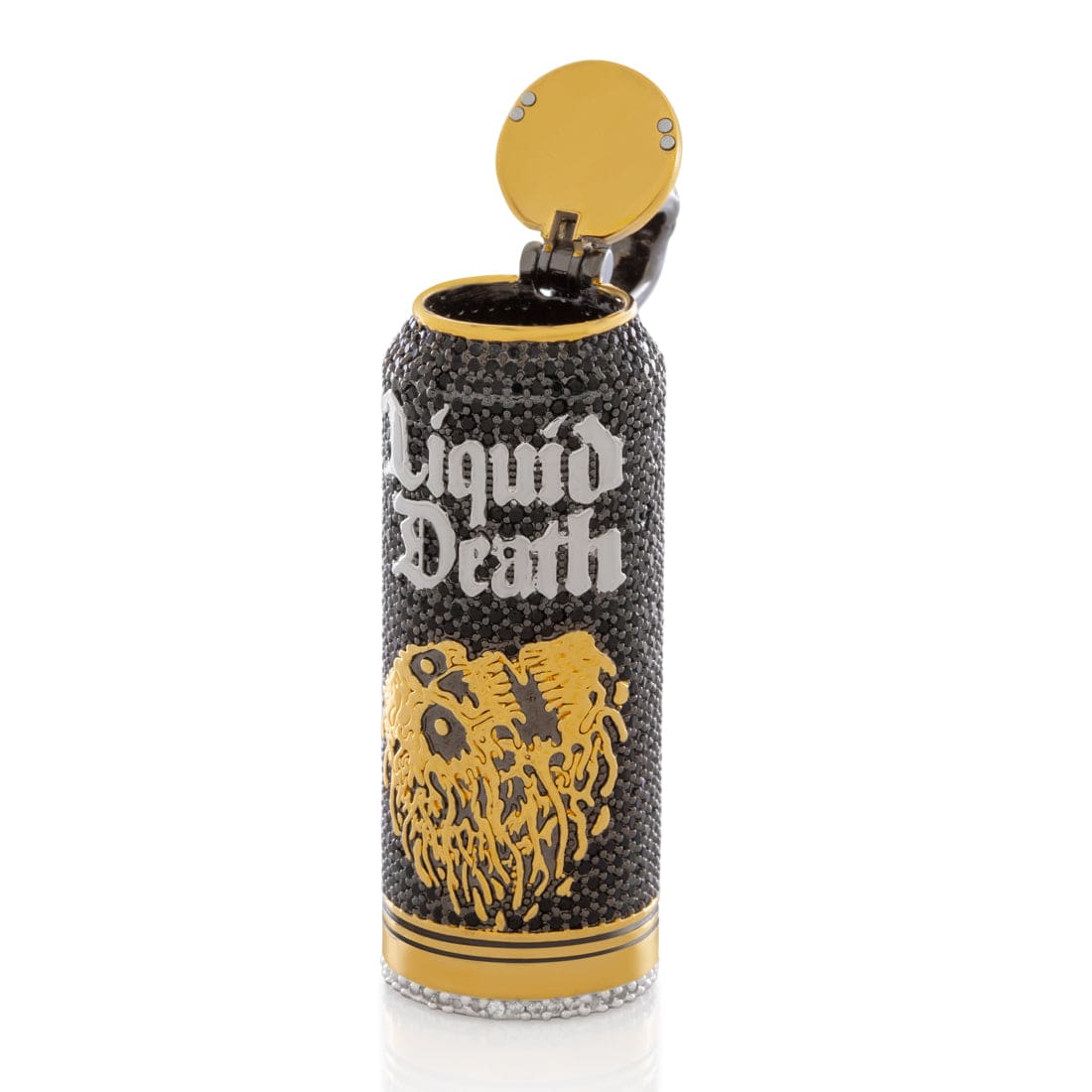 Liquid Death x King Ice - Iced Sparkling Water Can Necklace in Black Gold / 2.6" by King Ice