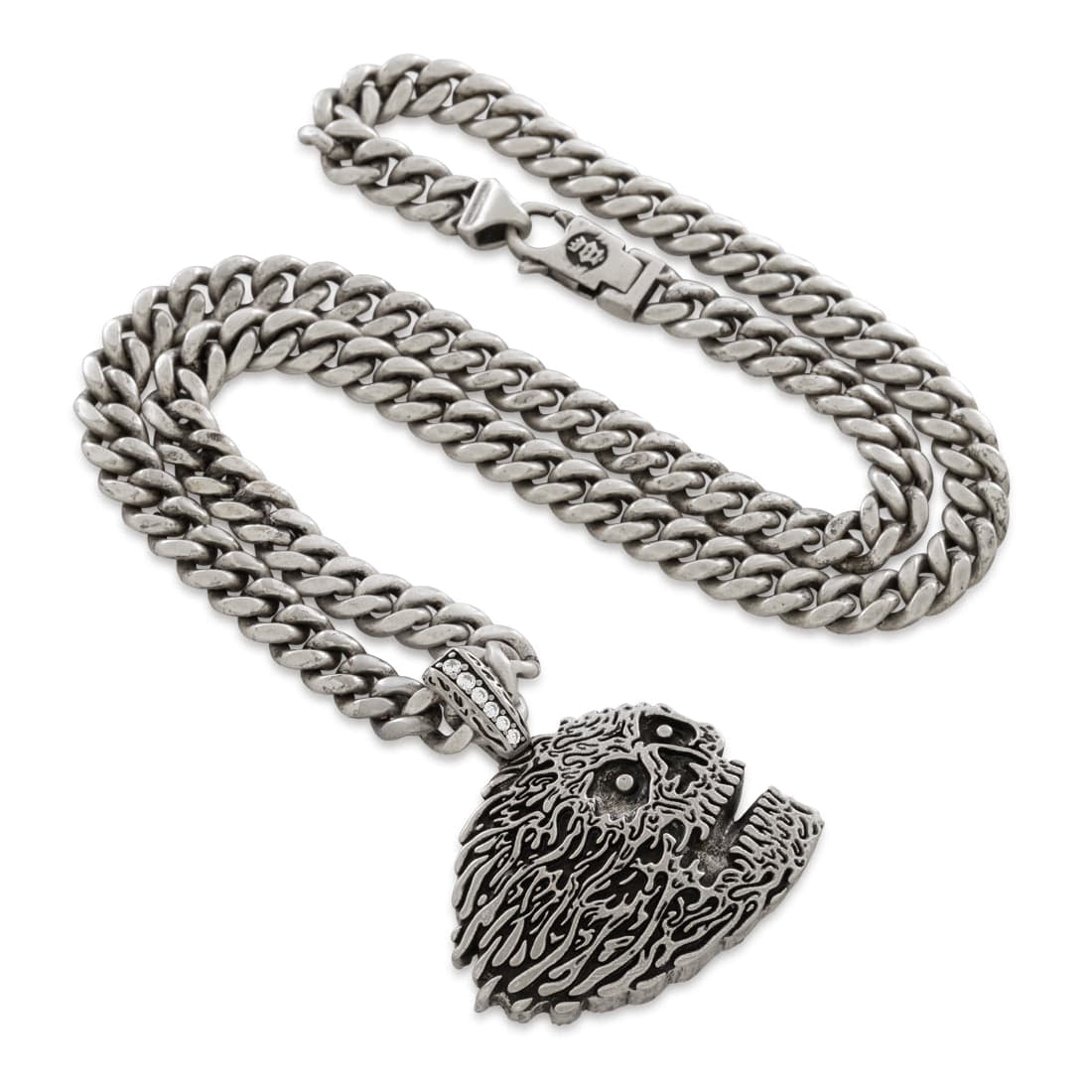 Liquid Death x King Ice - Skull Necklace in White Gold / 1.9" by King Ice