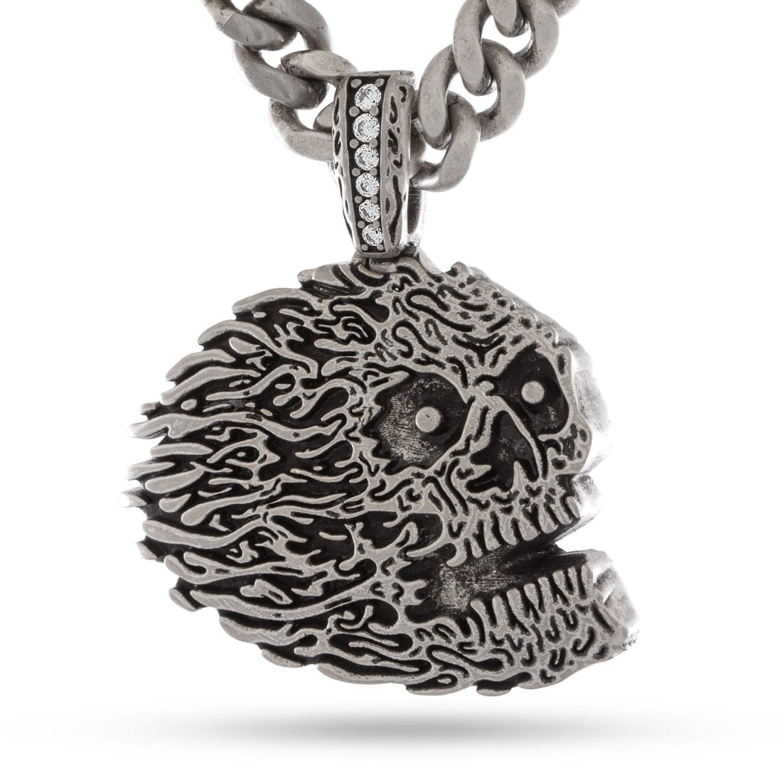 Liquid Death x King Ice - Skull Necklace in White Gold / 1.9" by King Ice
