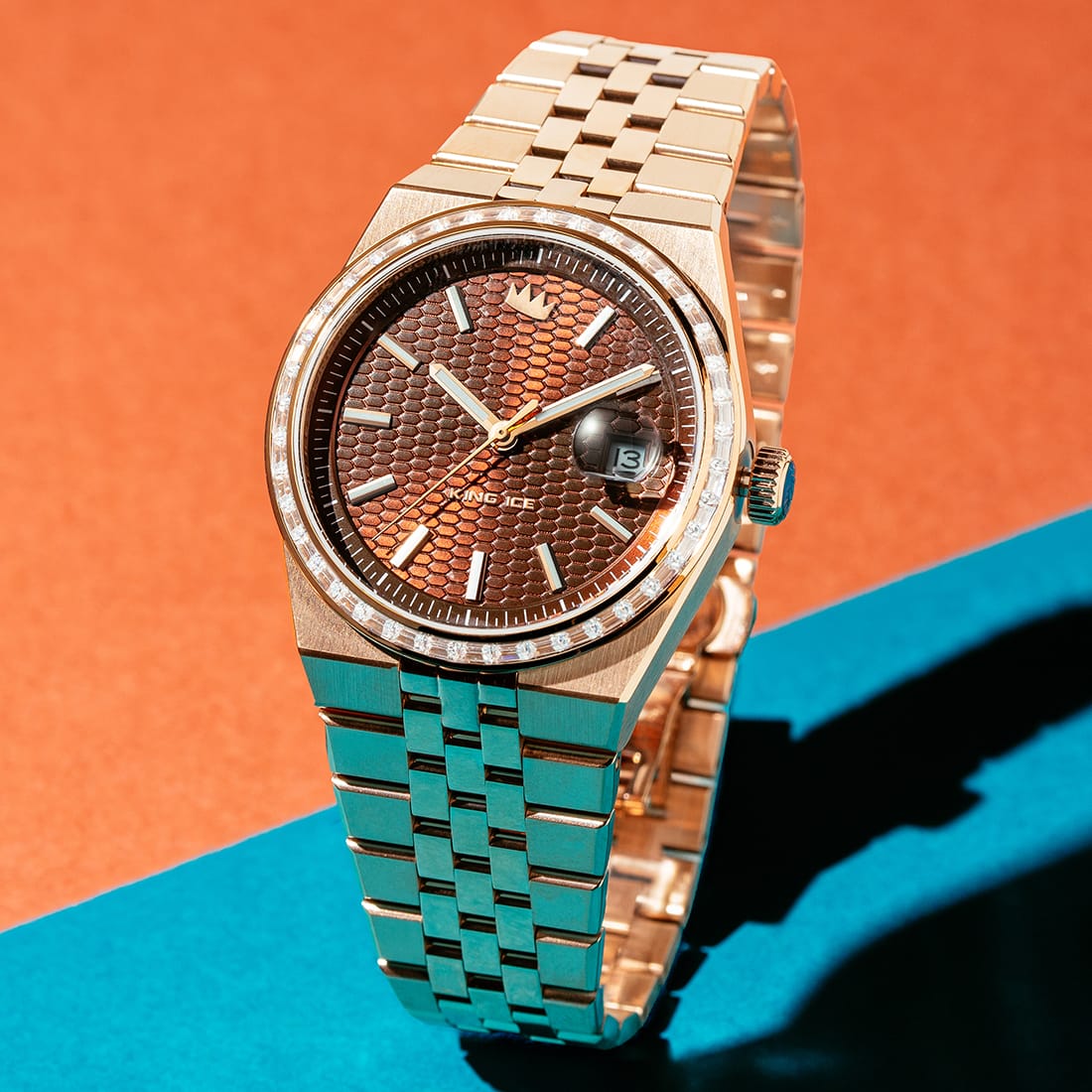 Melrose Automatic Watch: Rose Case / Chocolate Dial in by King Ice
