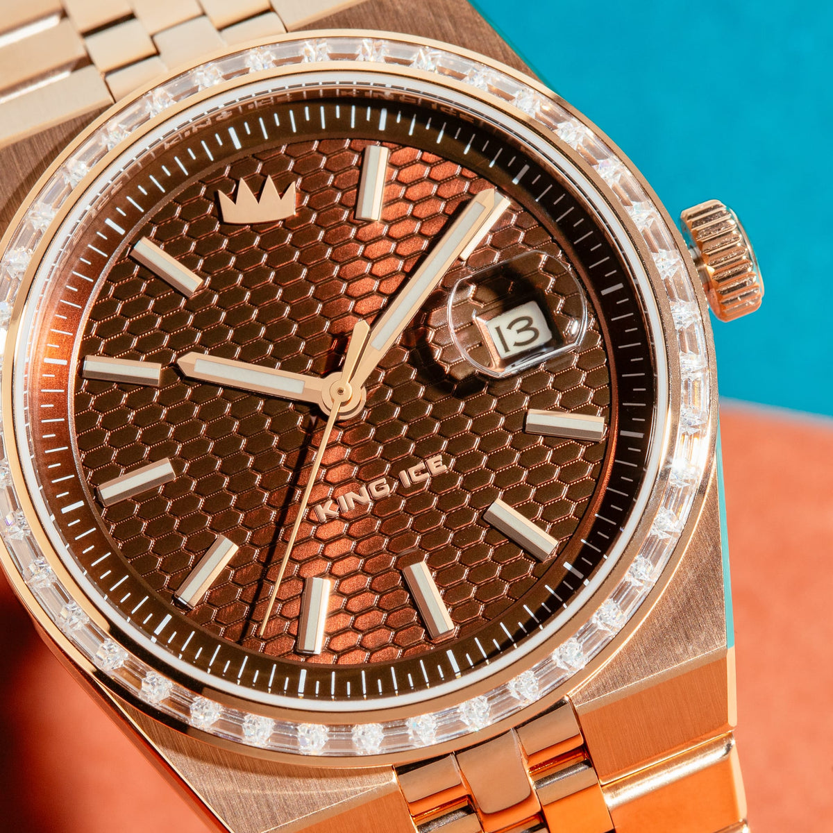 Melrose Automatic Watch: Rose Case / Chocolate Dial in by King Ice