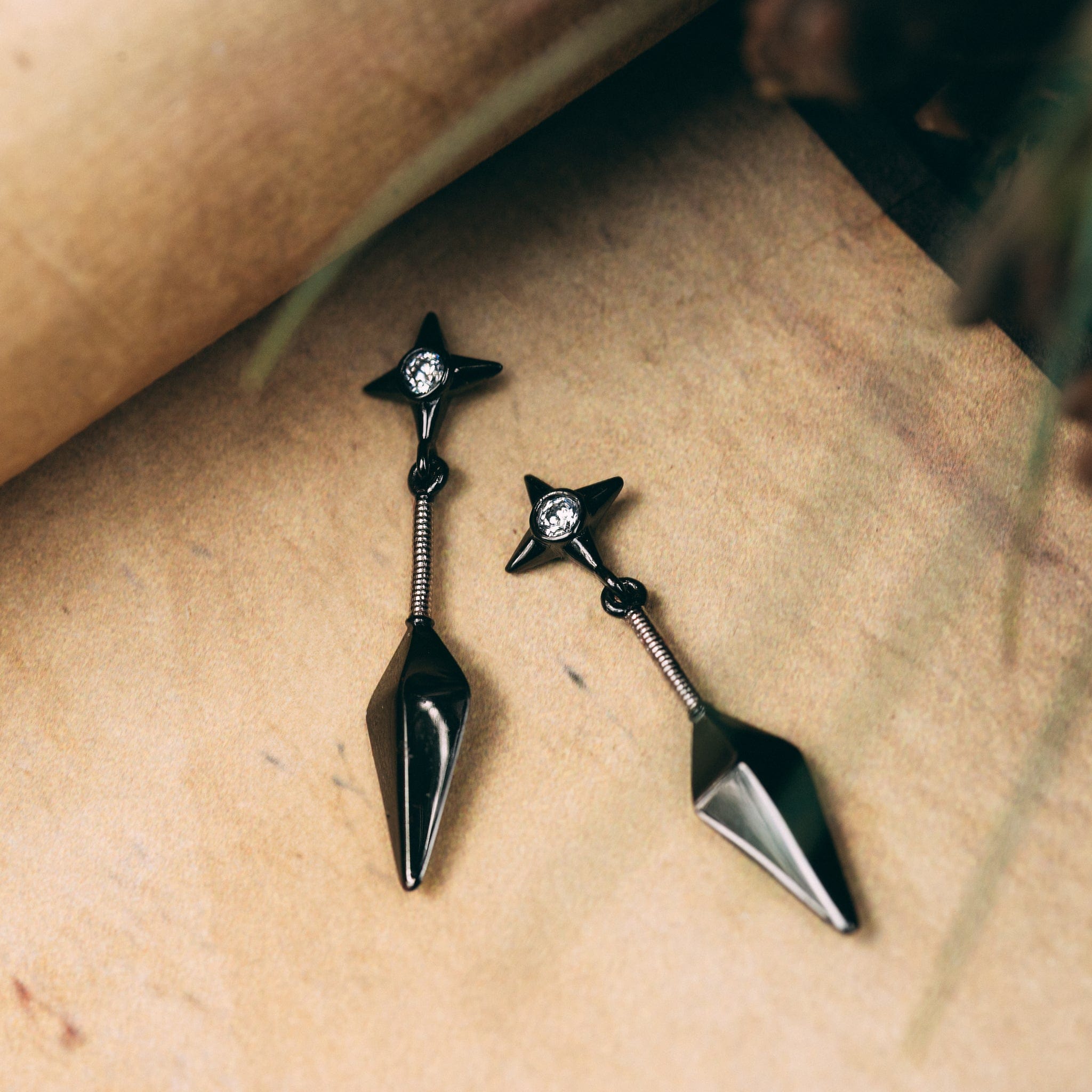 Naruto x King Ice - Ninja Tool Earrings in Sterling Silver / 8mm by King Ice