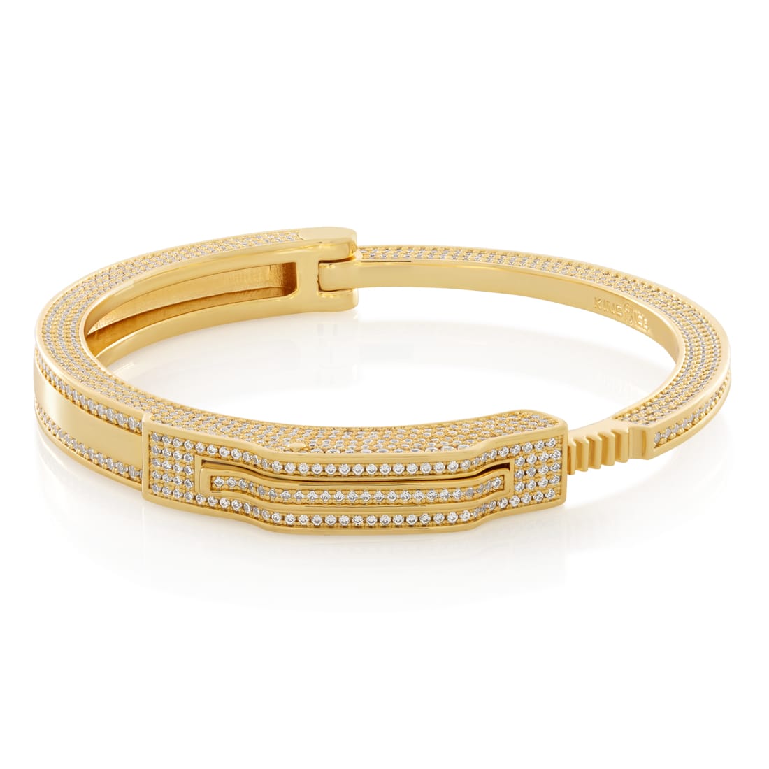 No Case Cuff Bracelet in 14K Gold by King Ice