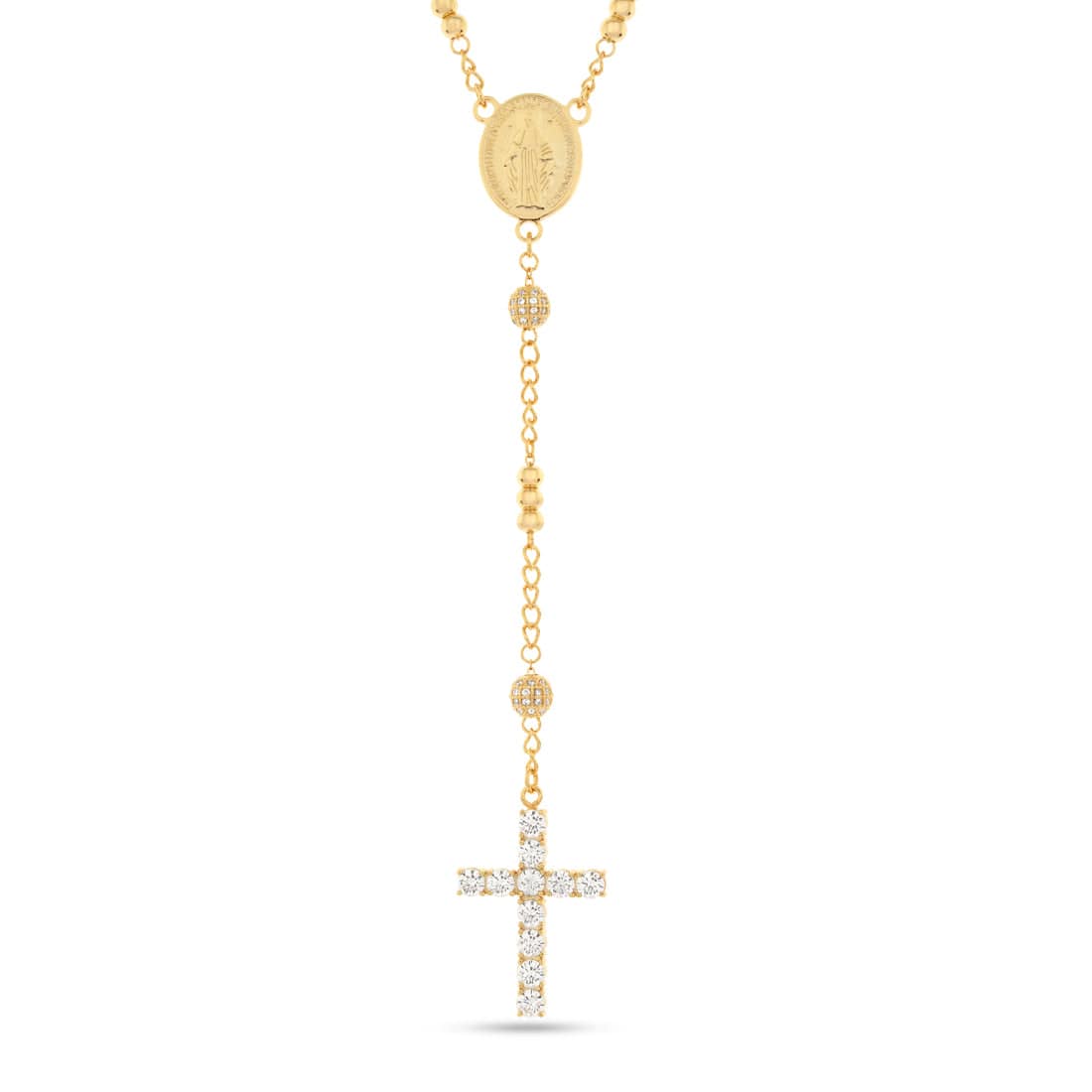 Our Father Rosary Chain in 14K Gold by King Ice