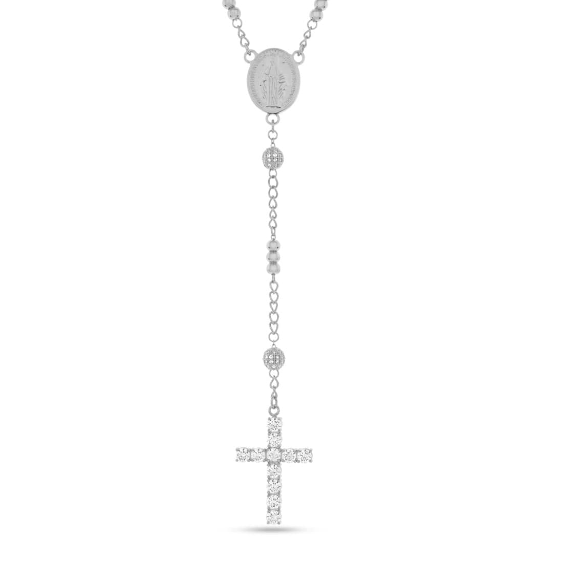 Our Father Rosary Chain in White Gold by King Ice