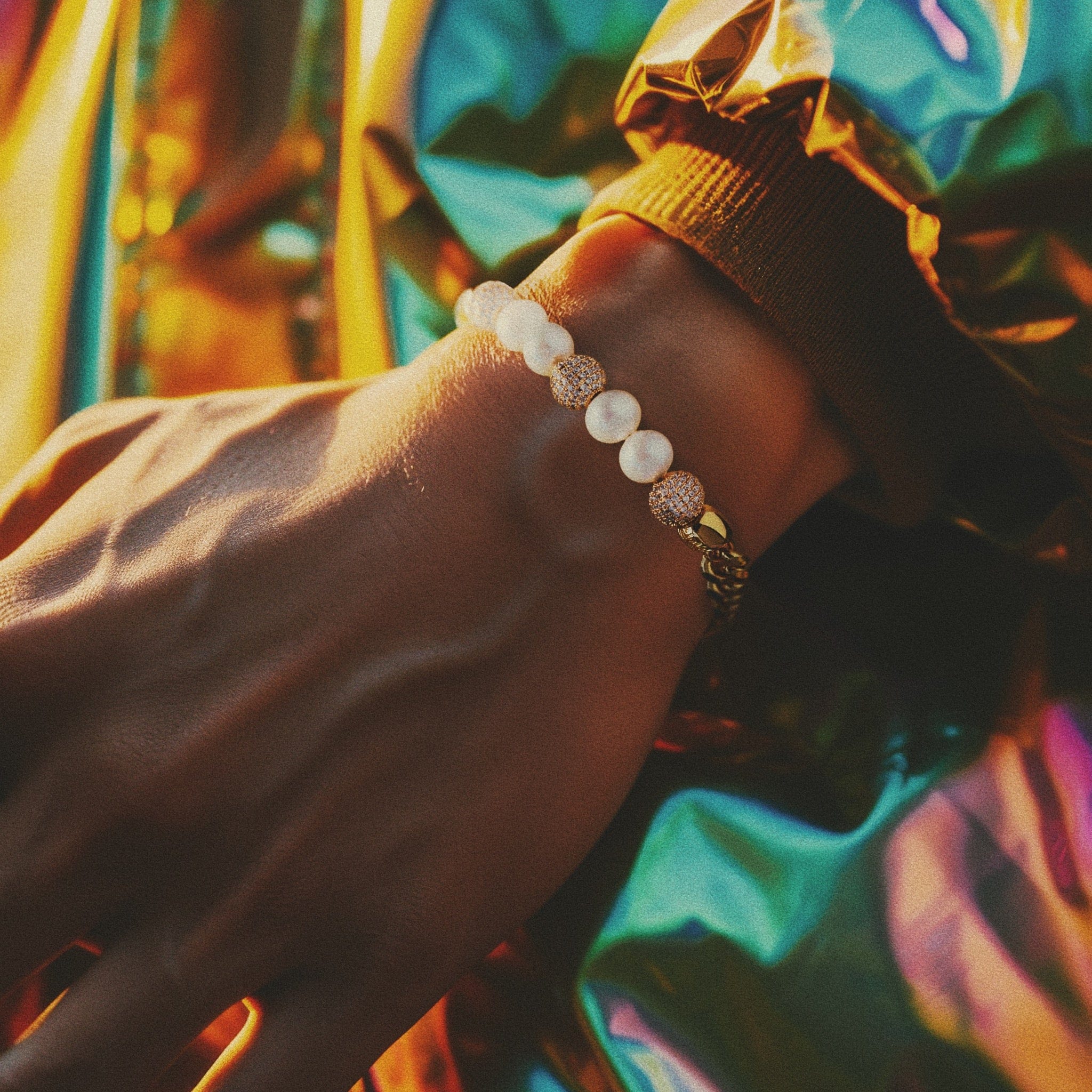 Pearl of Wisdom Bracelet in Gold Plated / 14K Gold / 8" by King Ice