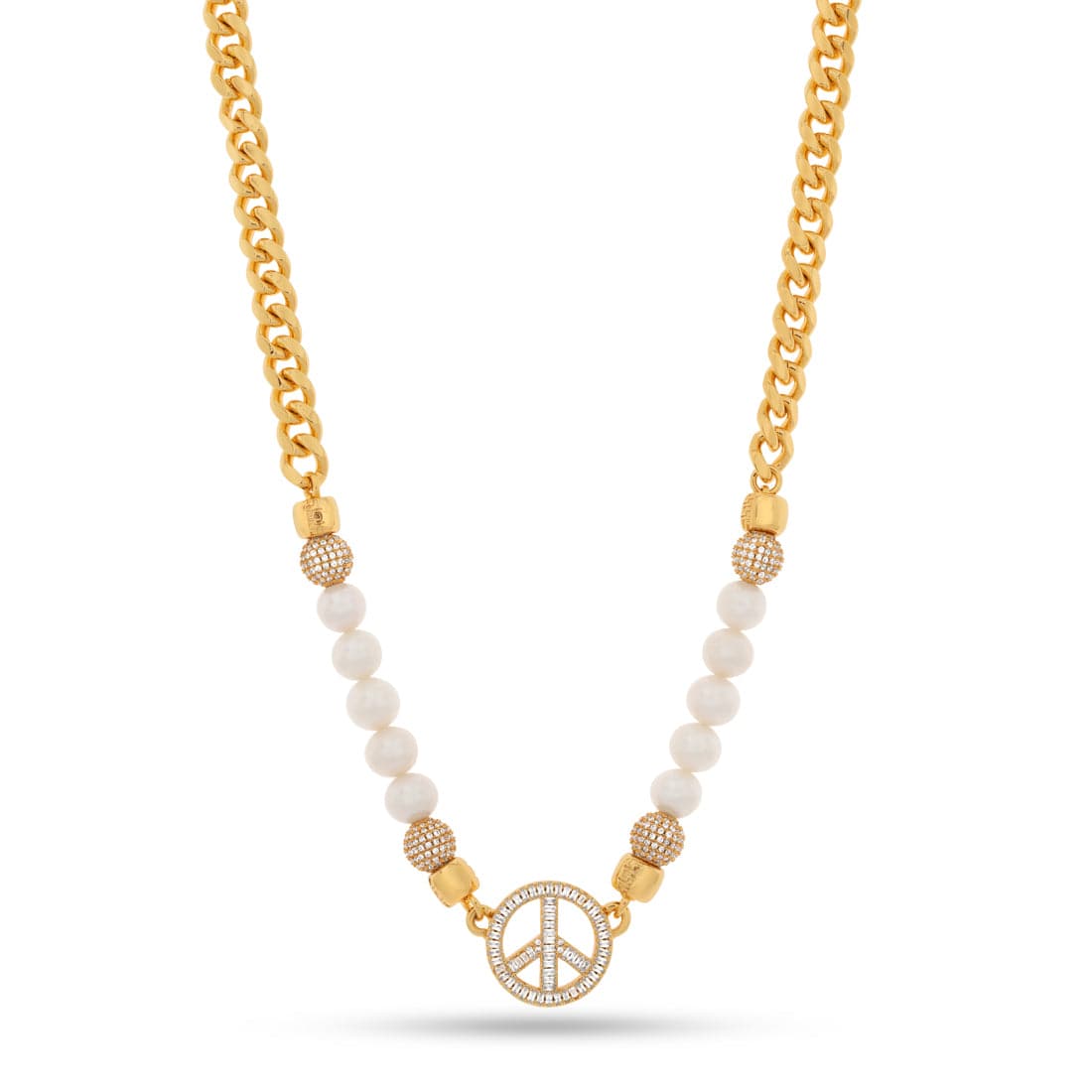 Pearl of Wisdom Peace Chain in Gold Plated / 14K Gold / 20" by King Ice