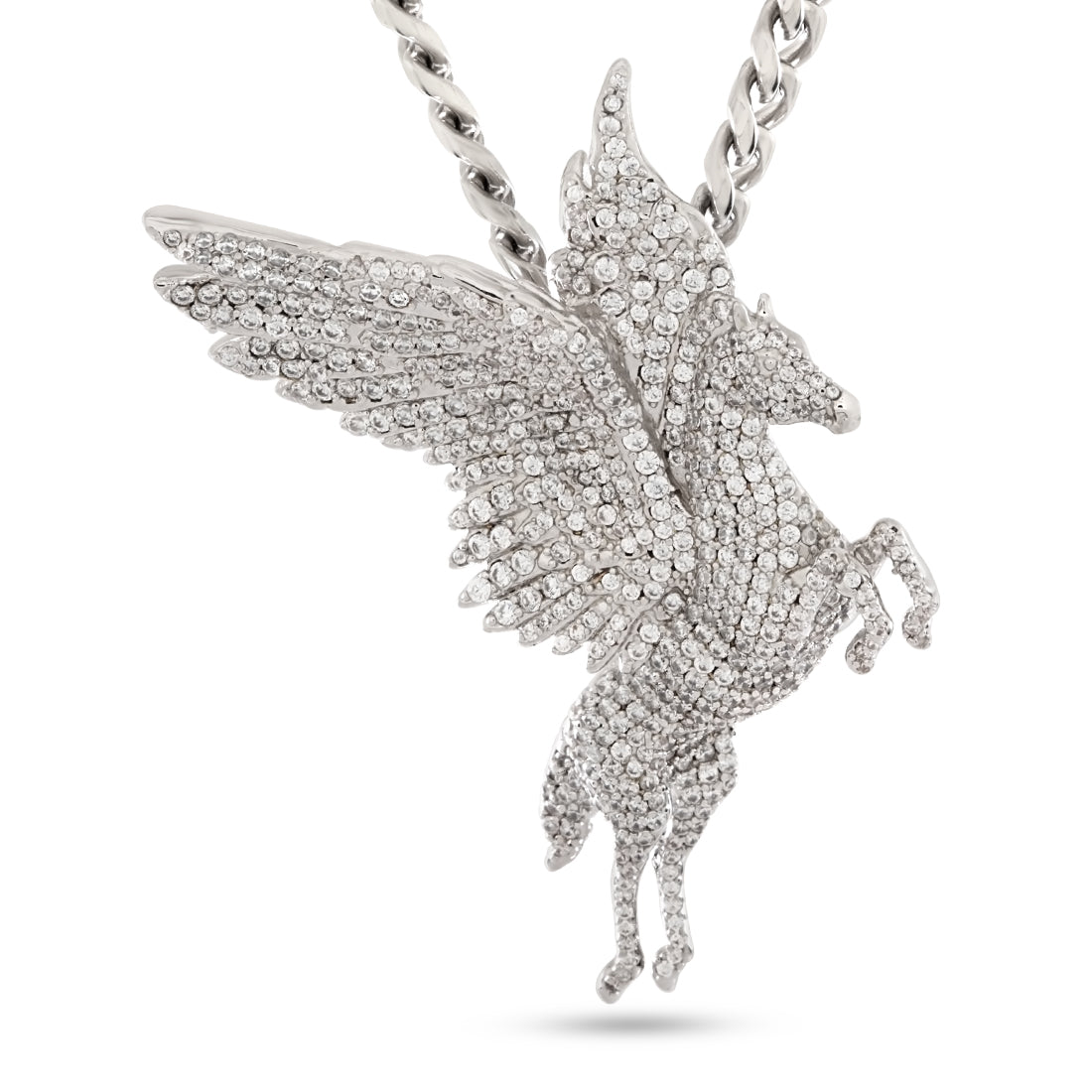 Pegasus Necklace in White Gold / 2.4" by King Ice