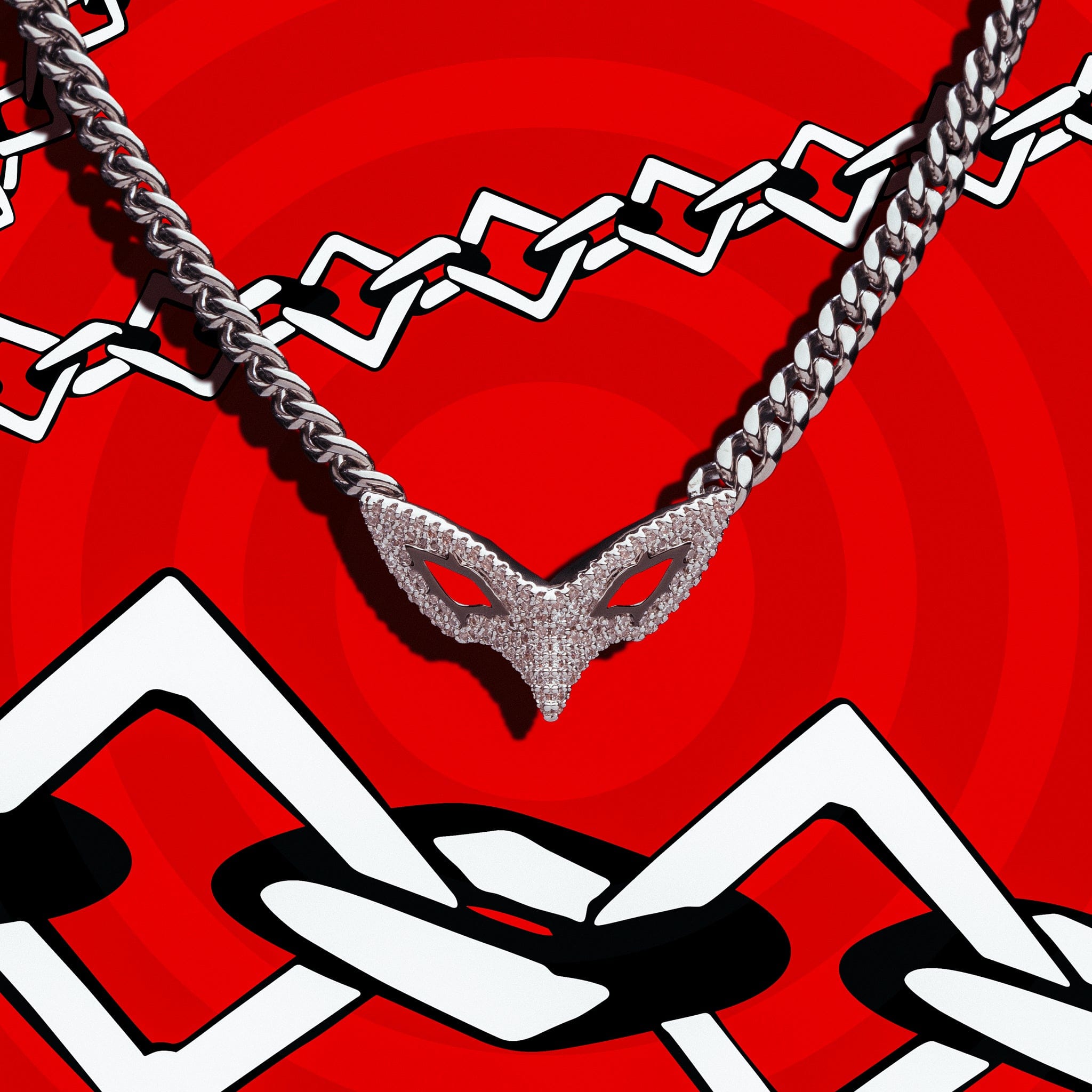 Persona 5R x King Ice - Joker's Mask Necklace in by King Ice