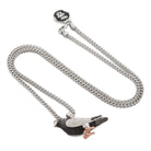 Pigeon Necklace  in  White Gold by King Ice