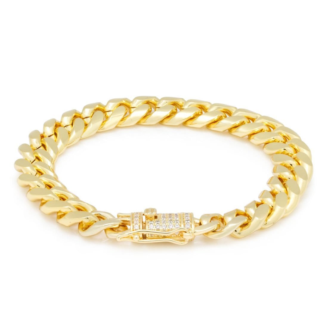 Solid Gold 10mm Miami Cuban Link Bracelet in 14K Gold / 8" by King Ice