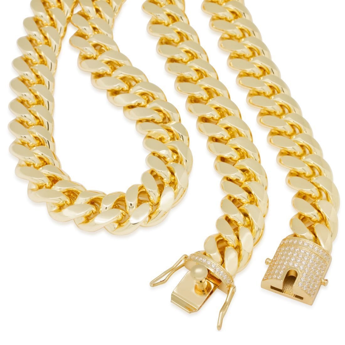 Solid Gold 18mm Miami Cuban Link Chain  in  Mens Chains