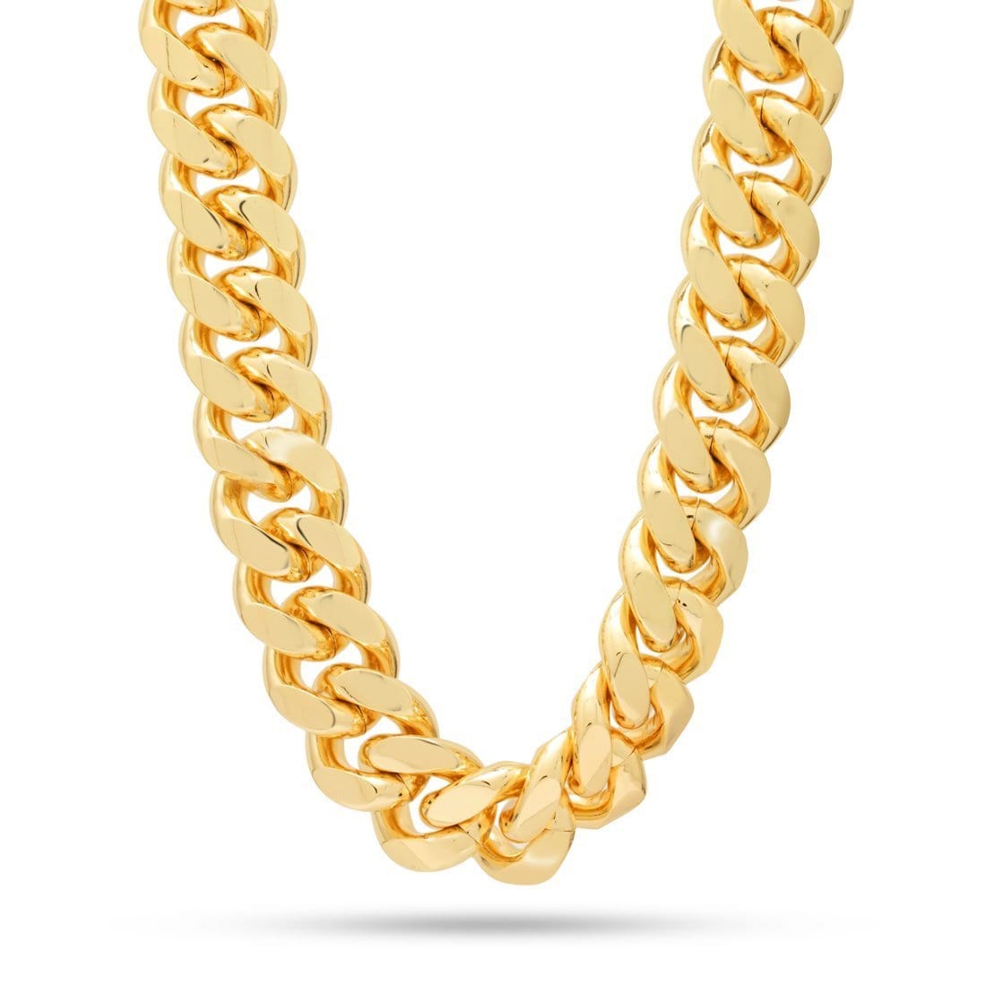 Solid Gold 18mm Miami Cuban Link Chain in Solid Gold / 14K Gold / 18" by King Ice