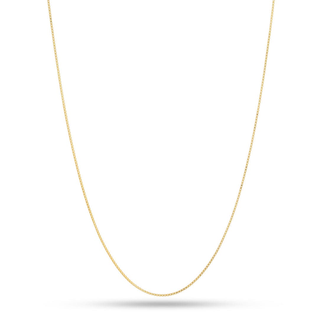 Solid Gold 1mm Box Chain in 14K Gold / 16" by King Ice