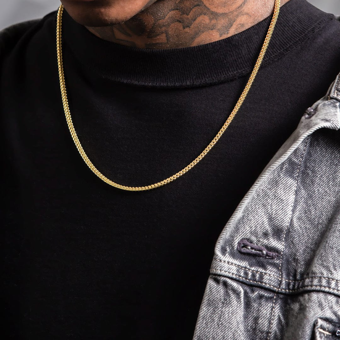 Solid Gold 3mm Franco Chain in by King Ice