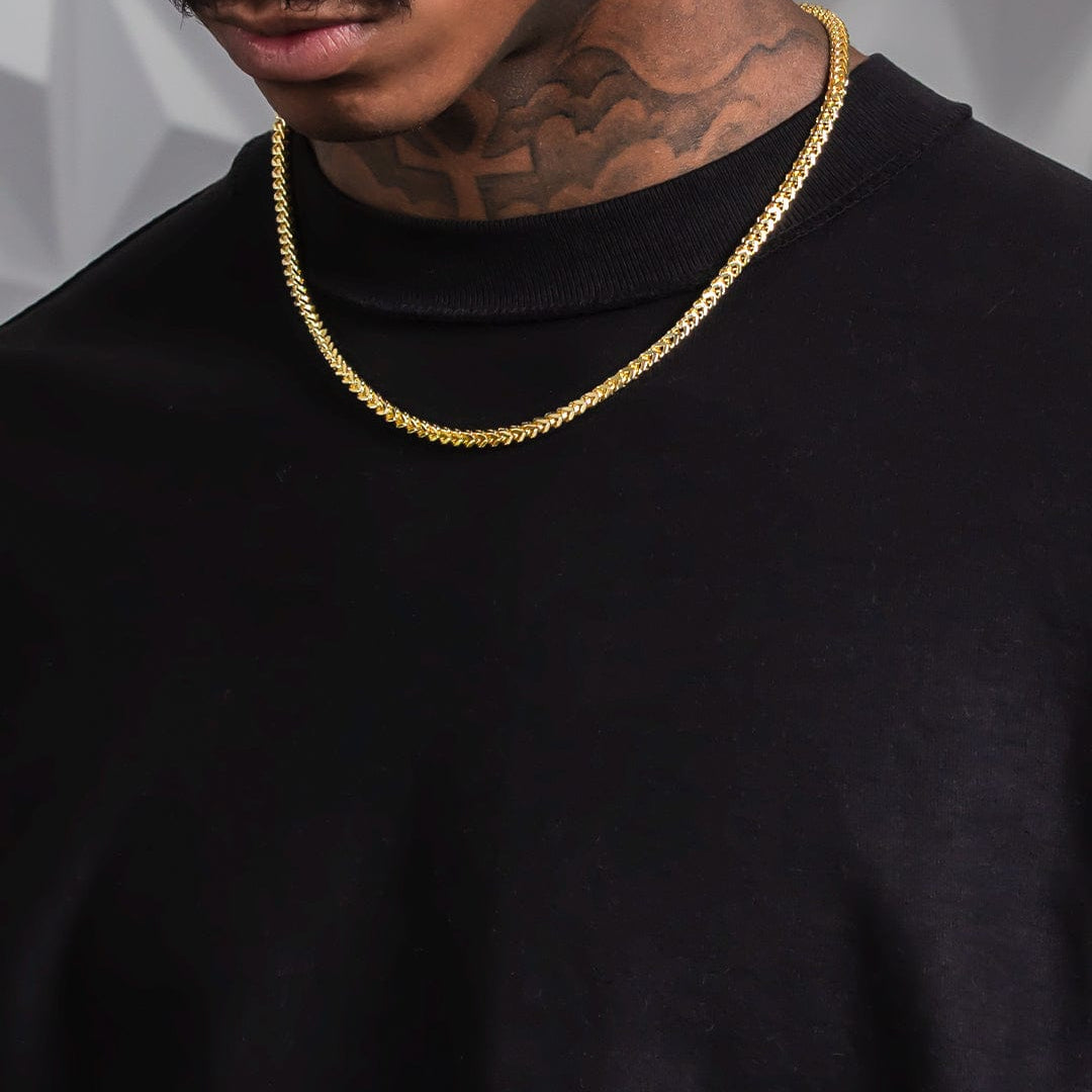 Solid Gold 4mm Franco Chain in by King Ice