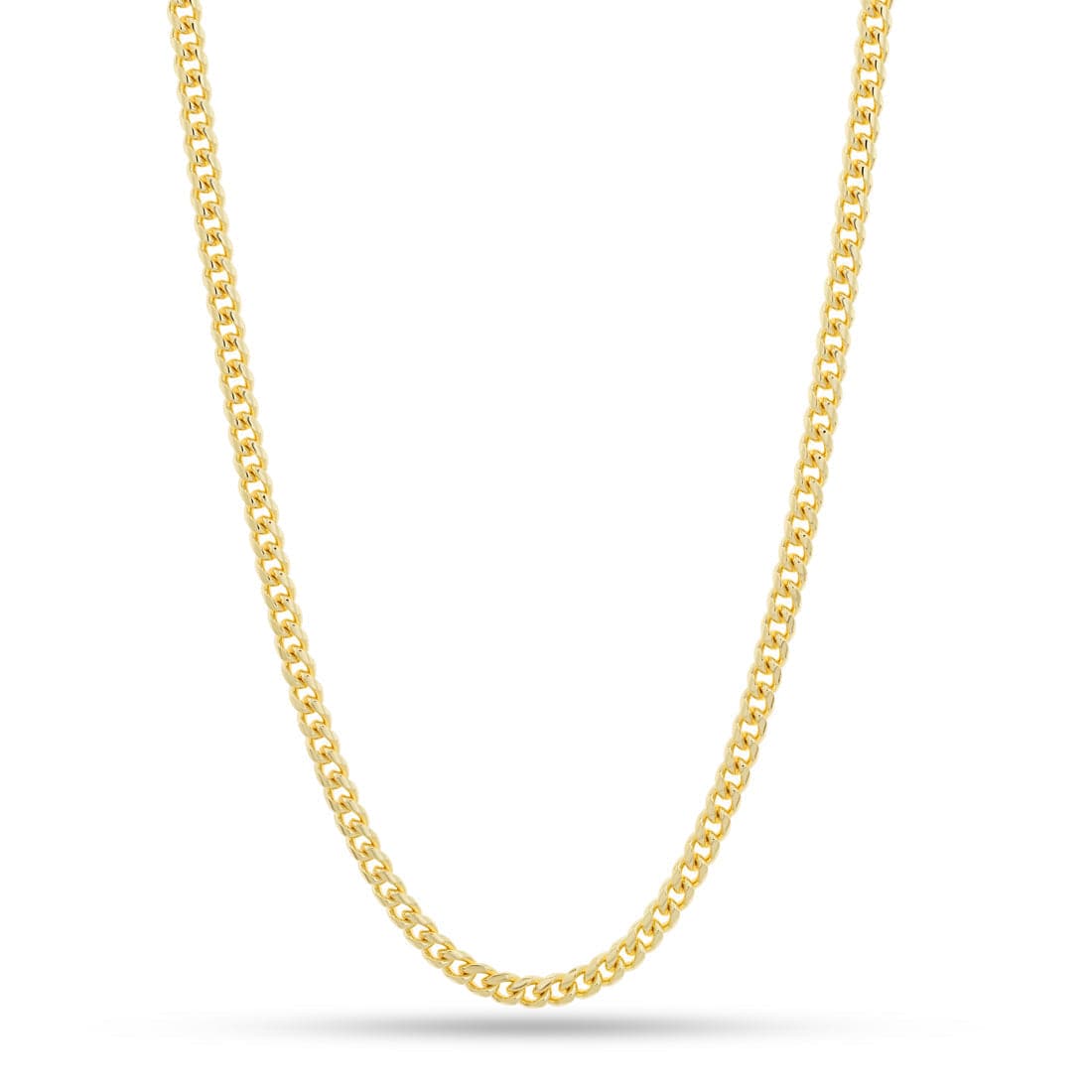 Solid Gold 5mm Miami Cuban Link Chain  in  Solid Gold / 14K Gold / 18" Mens Chains