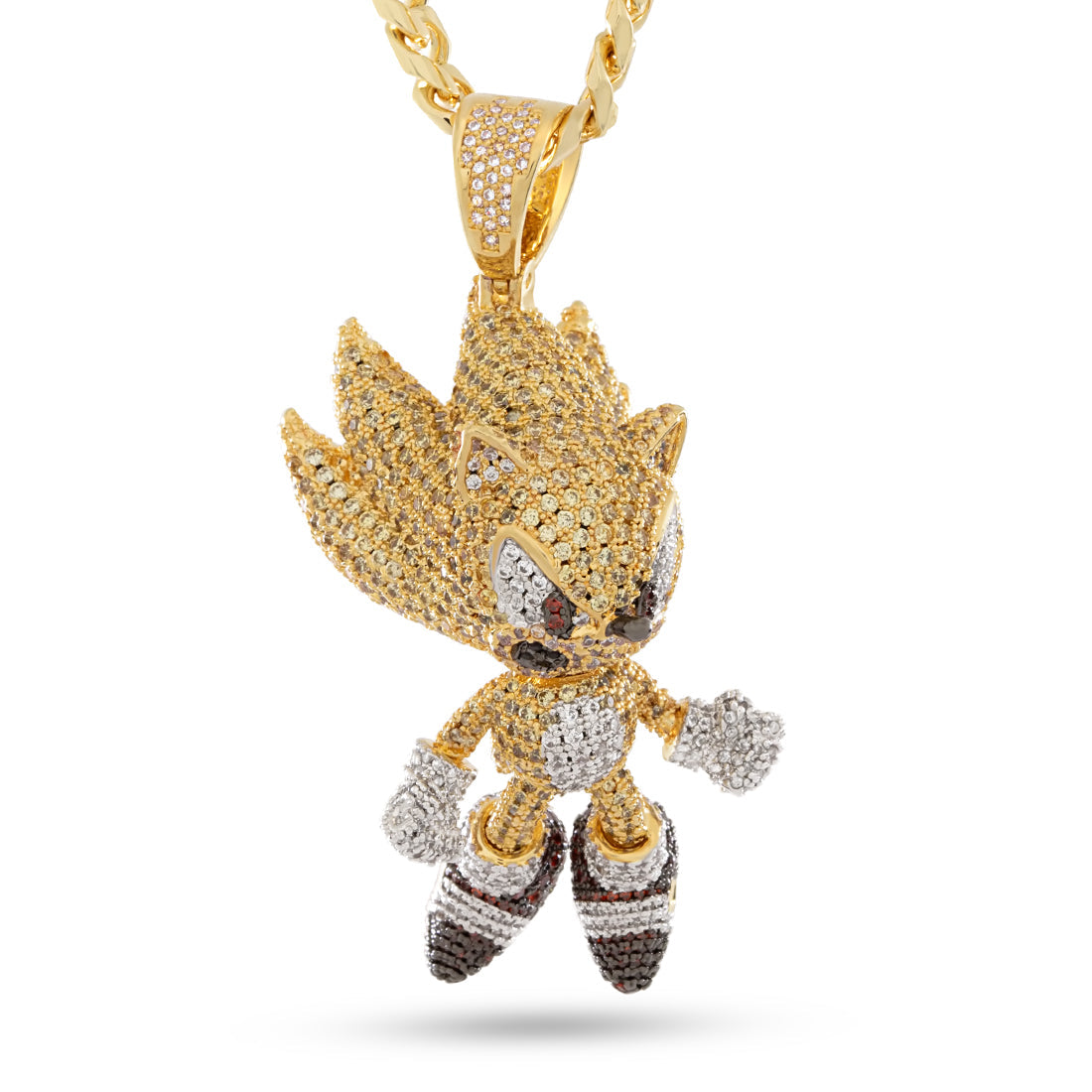 Sonic the Hedgehog x King Ice - Fast Super Sonic Necklace in 14K Gold / 2.3" by King Ice