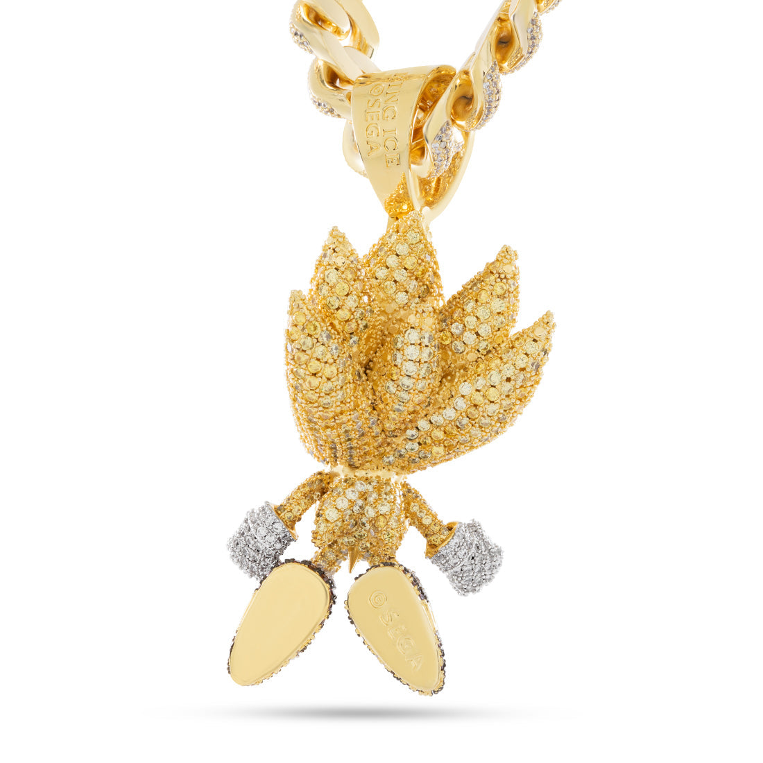 Sonic the Hedgehog x King Ice - LE XL Fast Super Sonic Necklace in 14K Gold / 4.4" by King Ice