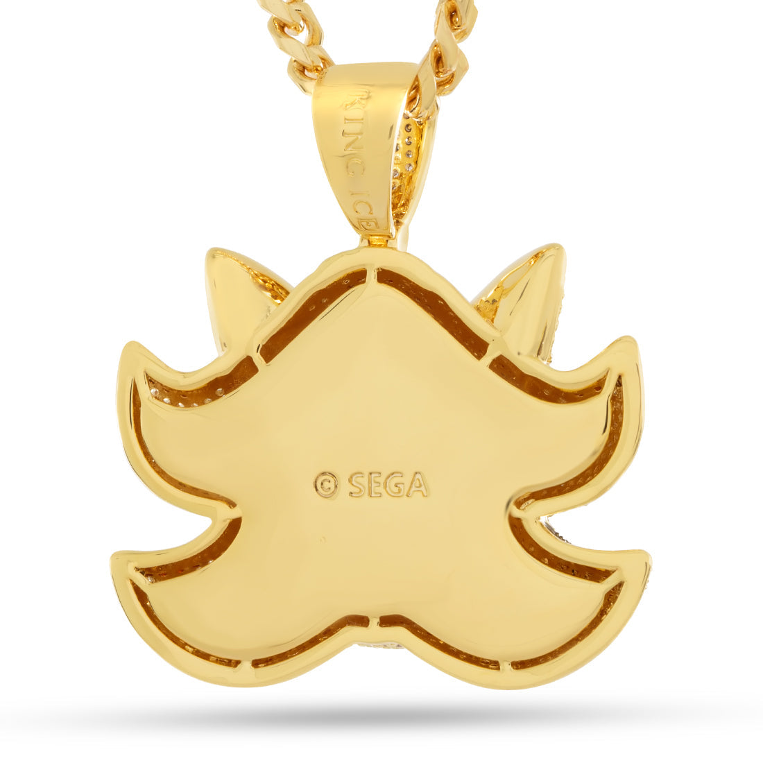 Sonic the Hedgehog x King Ice - Super Shadow Necklace in 14K Gold / 2" by King Ice