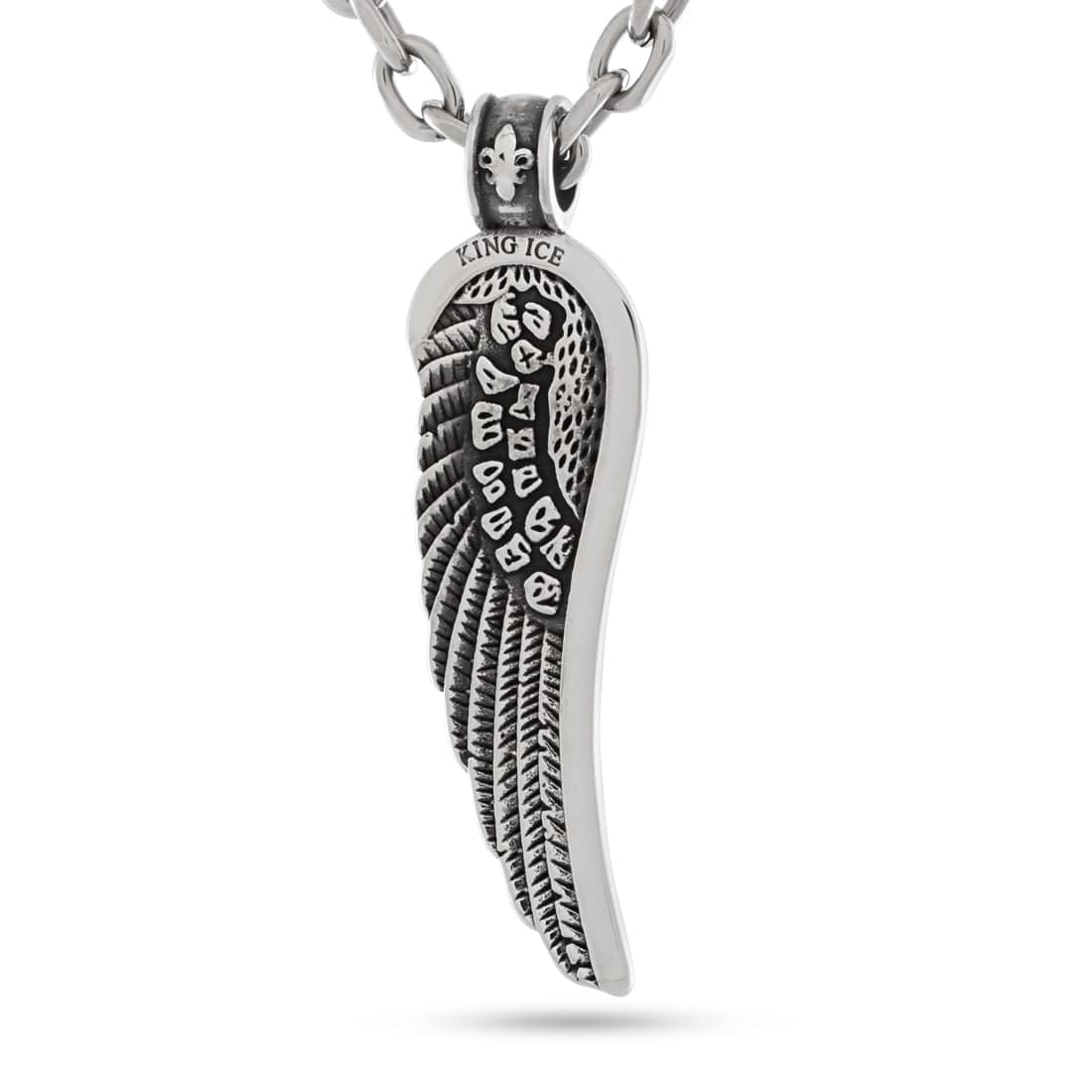 Split-Single Wing Necklace in 2.2" by King Ice
