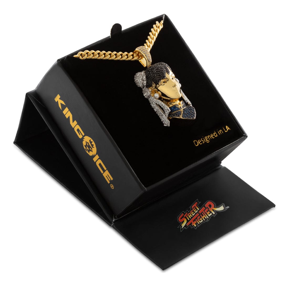 Street Fighter x King Ice - Chun-Li Necklace  in  2.1" by King Ice