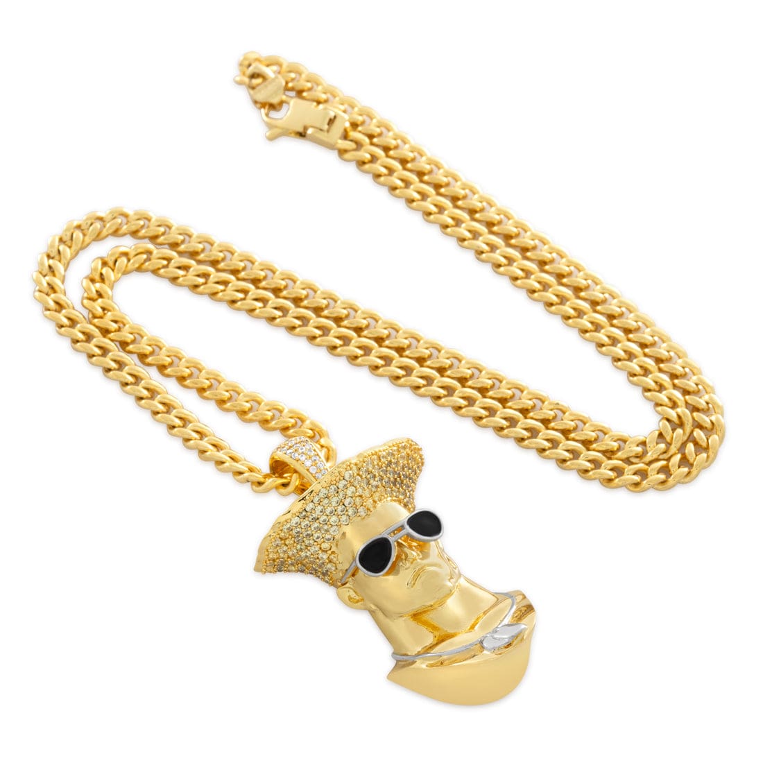 Street Fighter x King Ice - Guile Necklace  in  2.1" by King Ice