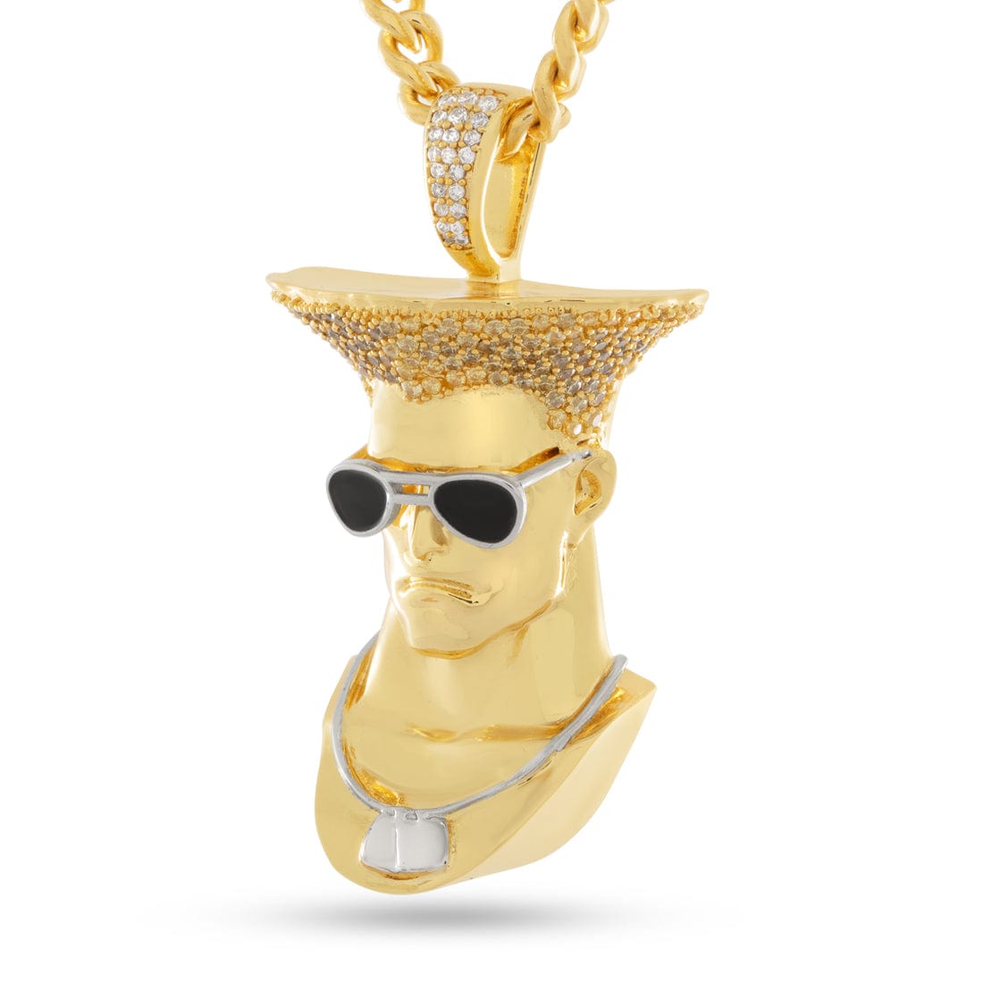 Street Fighter x King Ice - Guile Necklace in 2.1" by King Ice