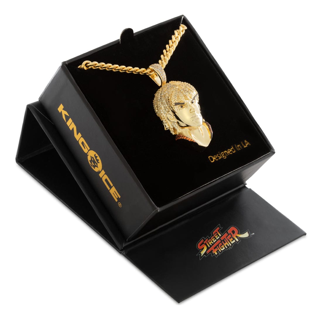 Street Fighter x King Ice - Ken Masters Necklace in 2.1" by King Ice