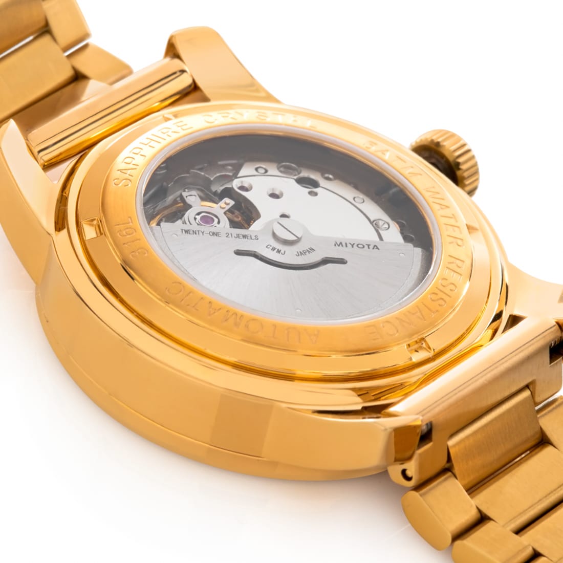 Sunset Automatic Watch: Gold Case / Cobalt Dial in by King Ice