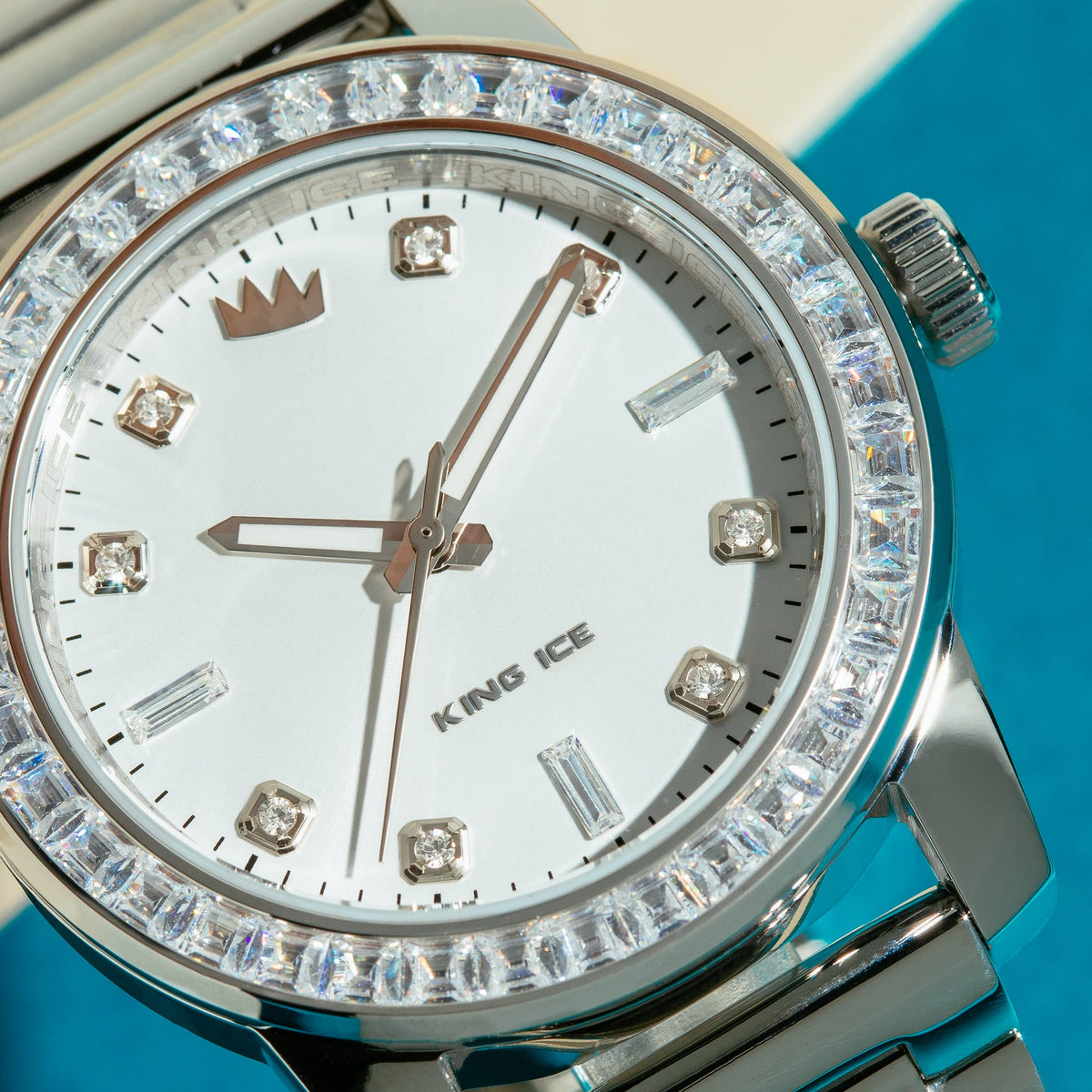 Sunset Automatic Watch: Silver Case / Frost Dial in by King Ice