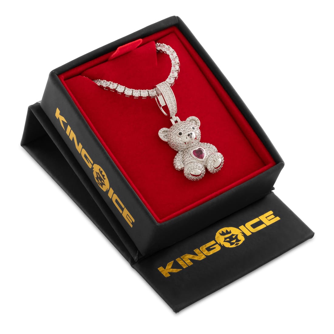 Teddy Bear Necklace in by King Ice
