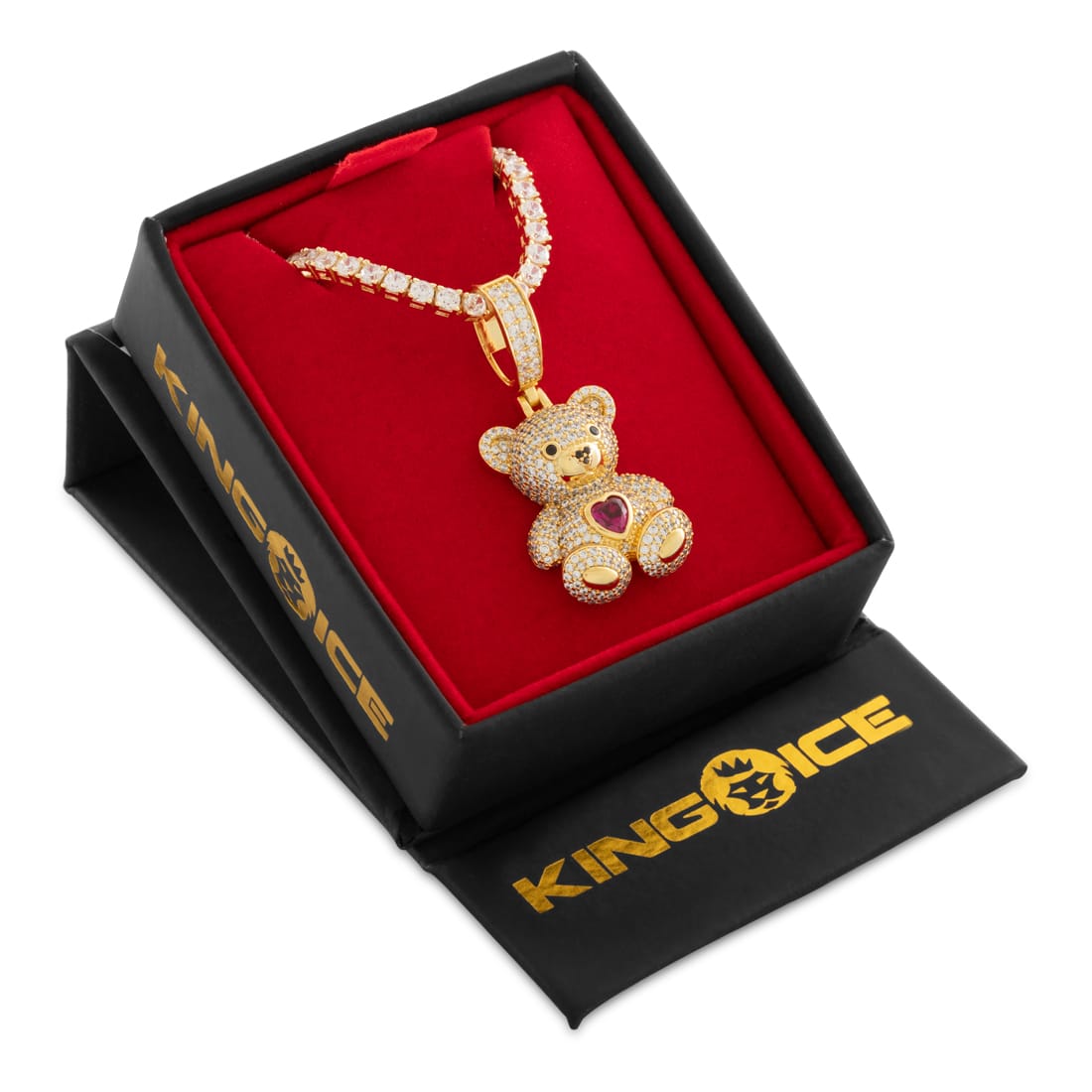 Teddy Bear Necklace in by King Ice