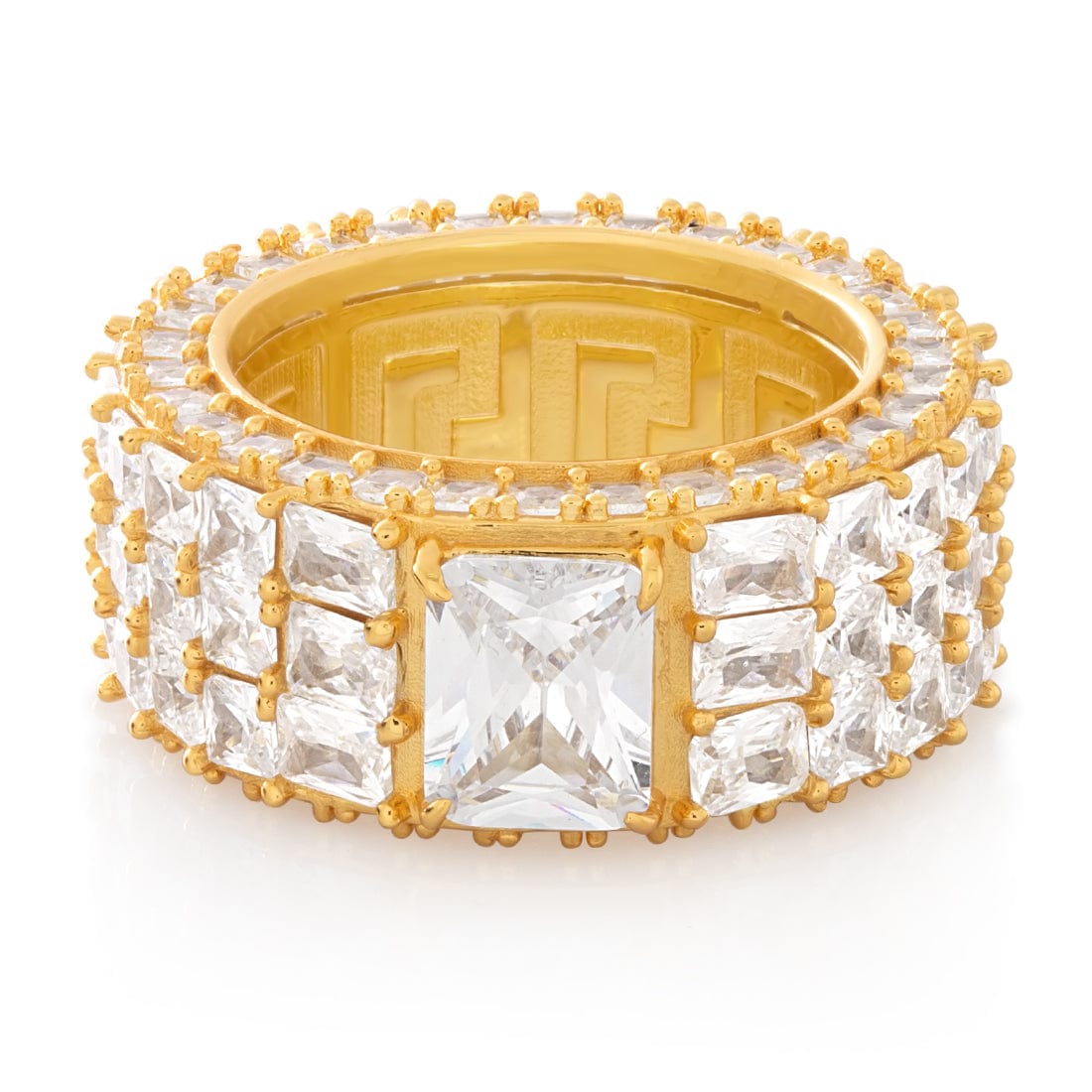 Triple-Row Signet Ring in by King Ice