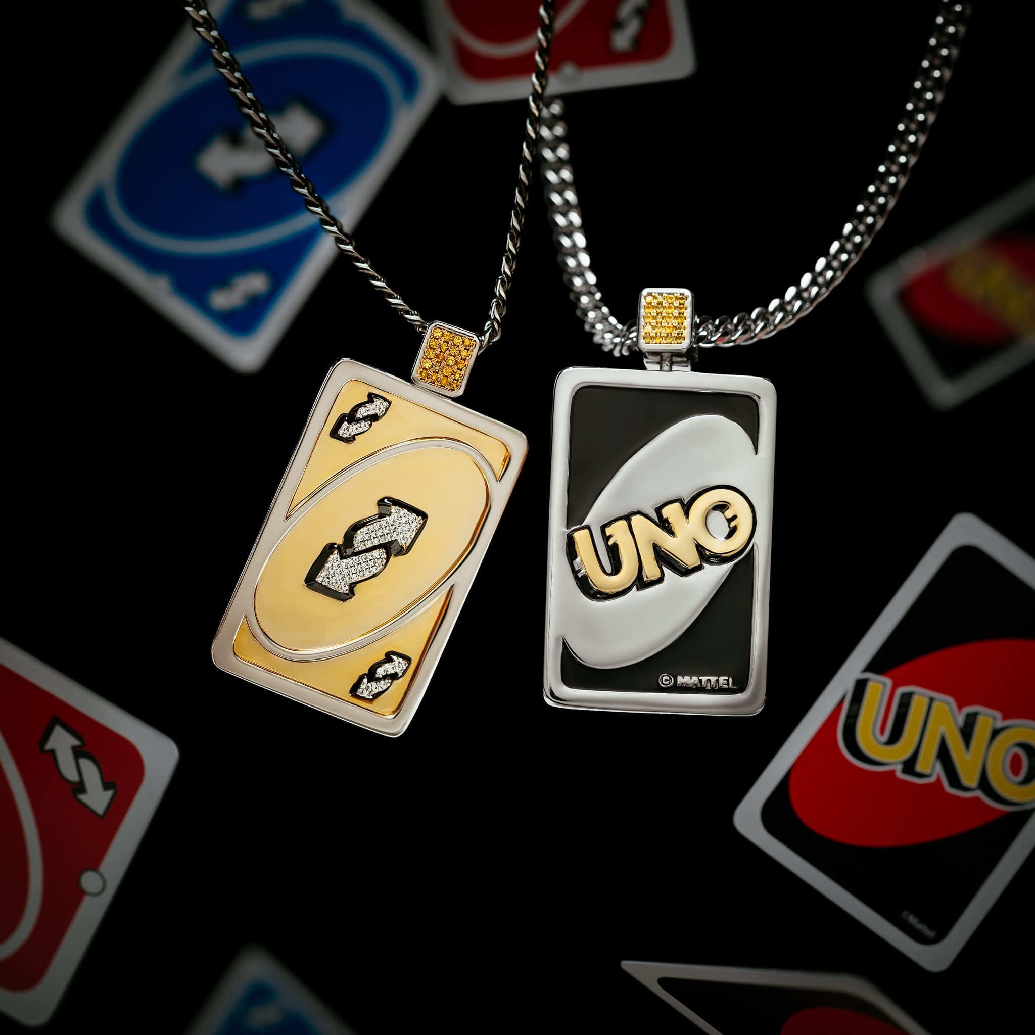 UNO x King Ice - Reverse Card Necklace in 2.5" by King Ice