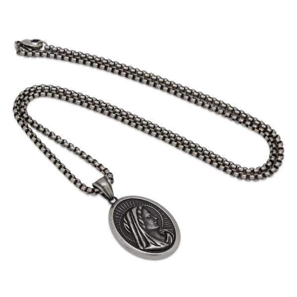 Virgin Mary Portrait Necklace in by King Ice