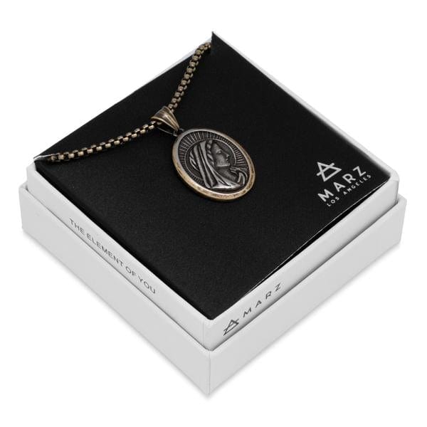 Virgin Mary Portrait Necklace in by King Ice