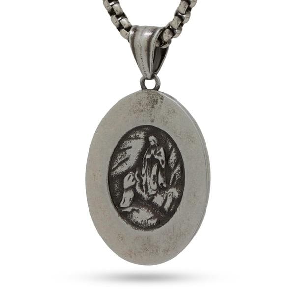 Virgin Mary Portrait Necklace in by King Ice