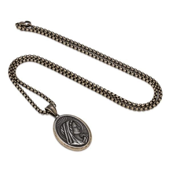 Virgin Mary Portrait Necklace in by King Ice