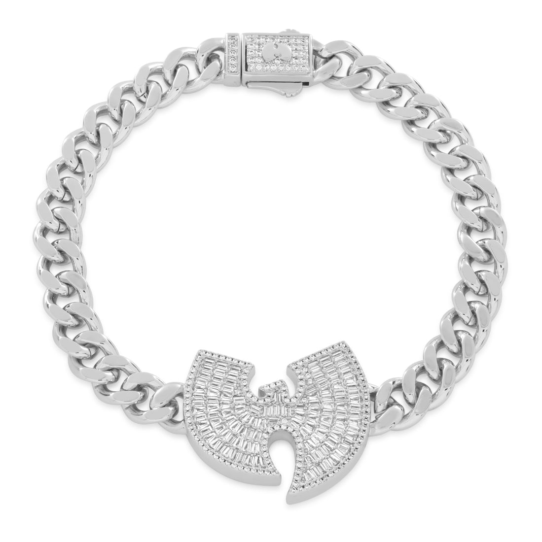 Wu-Tang x King Ice - 8mm Wu-Tang Logo Bracelet in Gold Plated / White Gold / 8.5" by King Ice