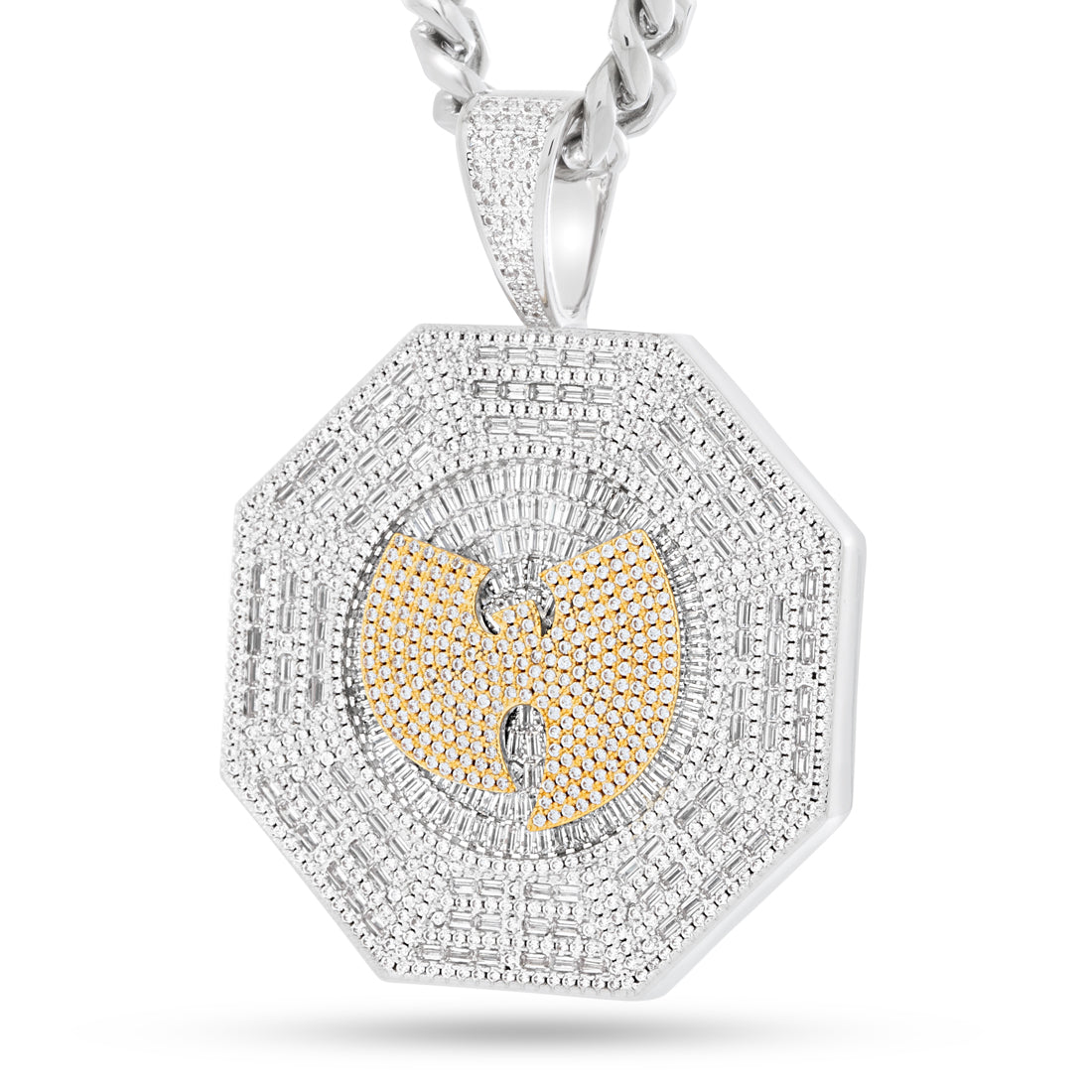 Wu-Tang x King Ice - Ba Gua Necklace in White Gold / 2.5" by King Ice