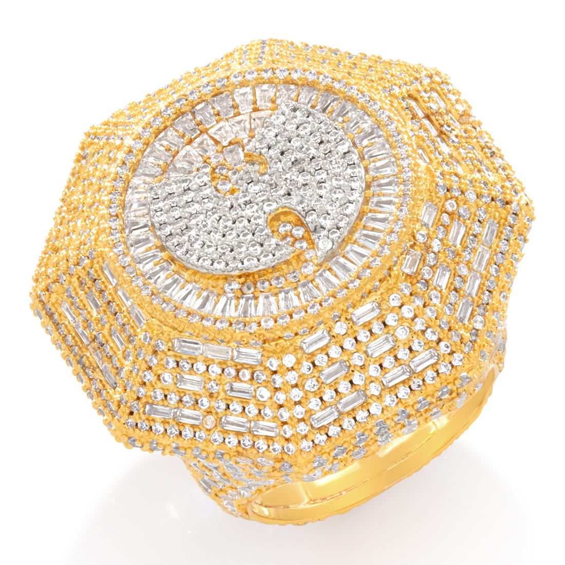 Wu-Tang x King Ice - 34mm Ba Gua Ring in Gold Plated / 18K Gold / 7 by King Ice